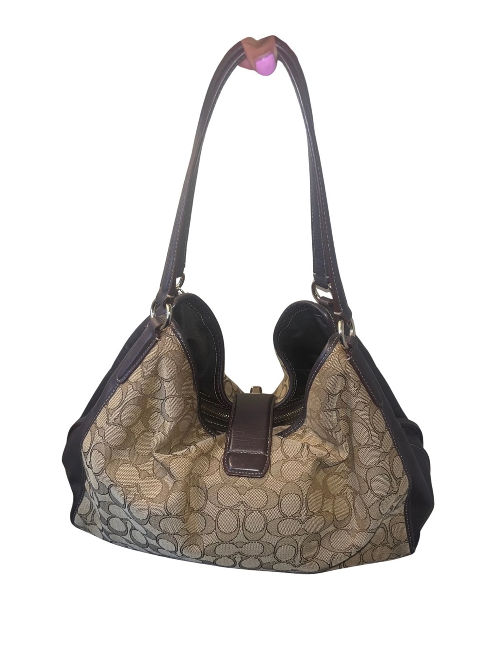 Coach Madison Carlyle Signature Canvas Shoulder Bag - Picture 4 of 16